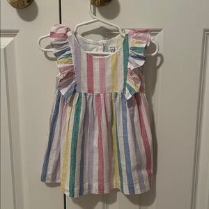 GAP Pink and Yellow Striped Baby Dress